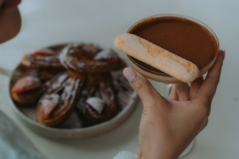 Tiramisu Italian dessert with espresso and mascarpone